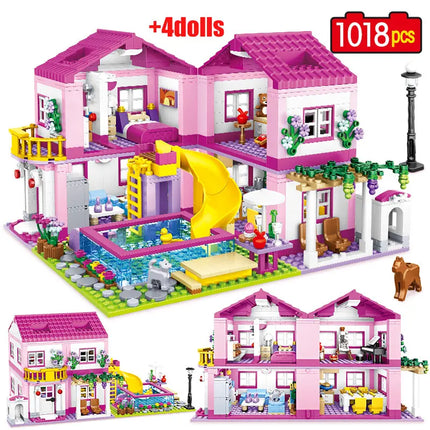 1018pcs City 1 Double-storey Villa House Building