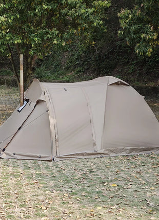 Fireproof 2 Person Winter Tent Hot Tent Waterproof Tunnel Dome Tent with Stove Jack and Snow Skirt for Camping Hiking 4 Season