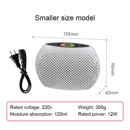 Mini Electric Dehumidifier Air Purifier Renewable Recycling Moisture Absorbent Practical Air Dryer For Cupboard Wardrobe 250ml