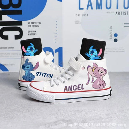 Lilo And Stitch Kids Canvas Sneakers Boys Fashion Anti-slip Breathable Sports Shoes