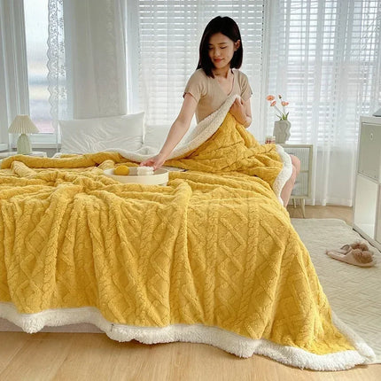 Foreign Trade Lamb Velvet Blanket Coral Flannel Sofa Cover Blanket Nap Office Shawl Air Conditioning Small Blanket Gift