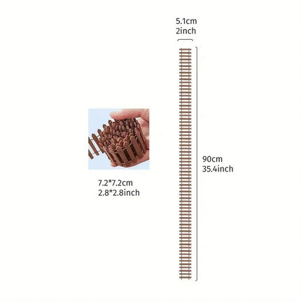 90cm Wooden Fence Model for Garden Outdoor Railway Train Set Arrangement