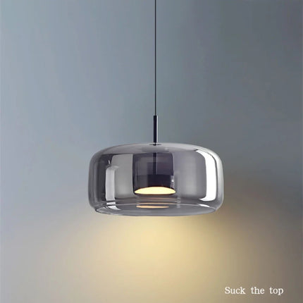 Cognac&Smoky Gray Glass Chandelier Pendant Lights For Dining Room Kitchen Hanging Lamp Nordic Led Pendant Lamp Table Resturant