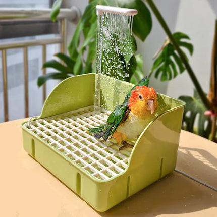 Bird electric bathing basin rain basin automatic circulating water for budgerigars peony cockatiels and sun conures