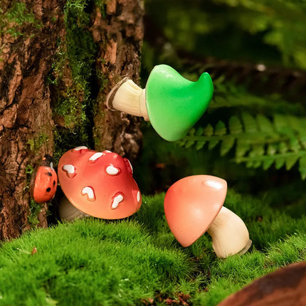 Figurines Miniatures Simulated Forest Mushroom Micro Landscape Ornaments