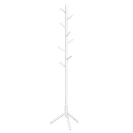 Standing Coat Rack, Solid Wood Coat Rack, Tree-Shaped Coat Rack with 8 Hooks, 3 Height Options, for Clothes, Hats, Bags