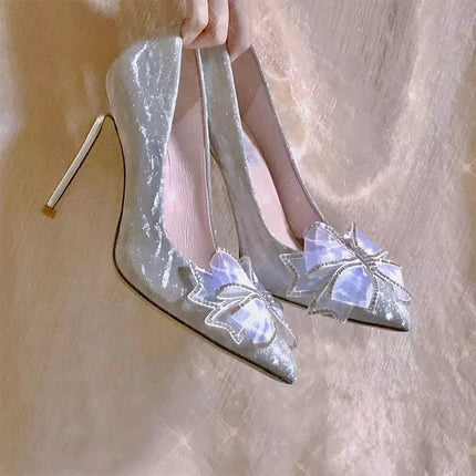 party night club stiletto heel shoes lady fashion golden high quality slip