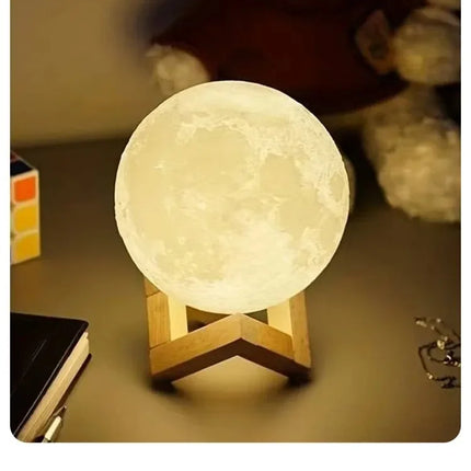 1 LED Moon Light Galaxy Light, DIY Moon Night Light, Girl, Boy, Child, Woman Birthday Gift, Bedroom Decoration (Warm Light)