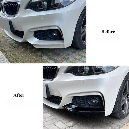 For BMW 2 Series F22 F23 M235i M240i 220i 228i 230i M Sport 2014-2022 MP Style Front Bumper Side Lip Cover Air Vent Spoiler Trim