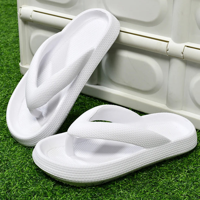 MAEDEF 2024 Flip Flops Men and Women Summer Anti-skid Outdoor Casual Light Beach Sandals Thick Platform House Bathroom Slippers