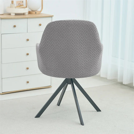 1/2/4/6pcs Elastic High Arm Dining Chair Covers Jacquard Office Chair Cover .