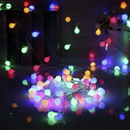 Fairy Lights Garland LED Ball String Lights Waterproof for Christmas
