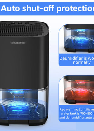 1pc 1000ml Portable Dehumidifier for Home Office and RV Eliminate Damp Mold and Moisture Easy to Use and Energy Efficient