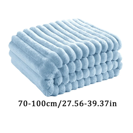 Household Living Room Bedroom Soft Blanket Solid Color Cozy Smooth Quilt