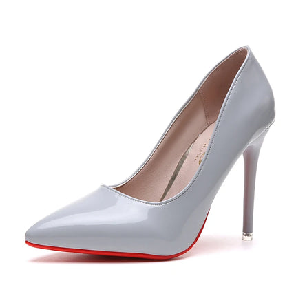 Plus size 34-43 Women's pointed high heels PU dress Wedding high heels Zapatos Mujer Women's high heels