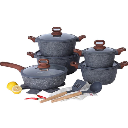 DONNOR 16Pcs Cookware Sets Non Stick Pots and Pans Set Kitchen Cooking Set