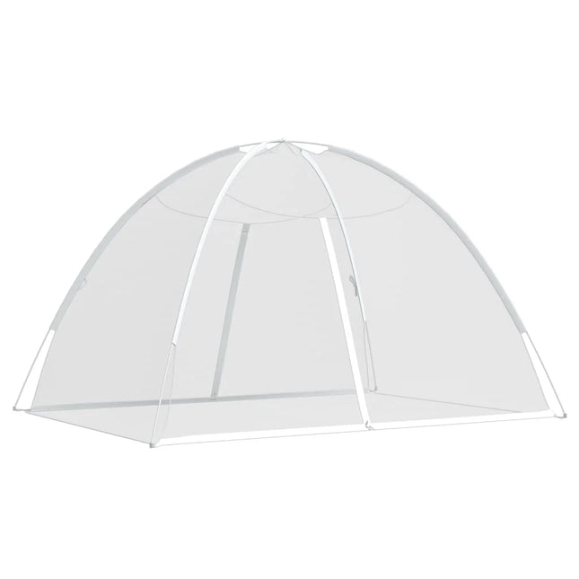 White Mongolian-style Mosquito Net with Doors, 220 Mesh, 200x200x130 cm