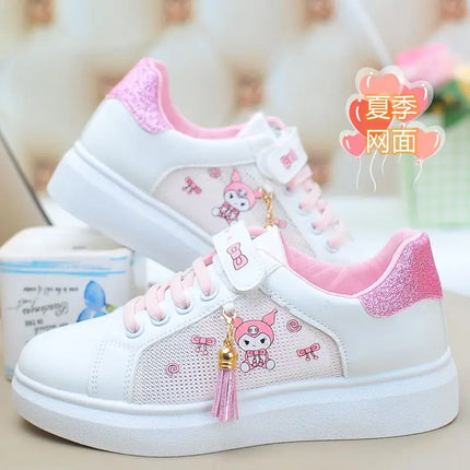Sanrio hello kitty  spring autumn non-slip net shoes girl casual shoes
