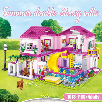 1018pcs City 1 Double-storey Villa House Building
