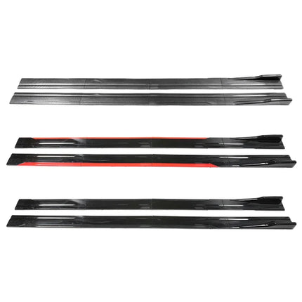 Universal 8PCS 2m/2.18m Side Skirt Extension Rocker Plate Lip Separator Bumper For BMW Mercedes-Benz Toyota Audi Nissan Honda