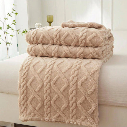 1pc Single-Layer Coral Fleece Blanket, Lightweight & Multi-Purpose Blanket