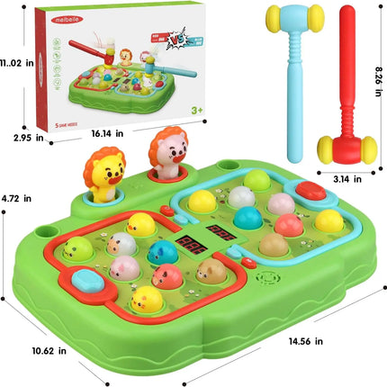 Hammer hamster game for toddlers, toys for boys and girls, interactive educational toys with sound and light for children