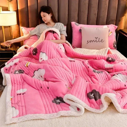 Soft Fluffy Warm Winter Blanket Thicken Lamb's Wool Autumn Warmth Blankets