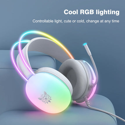 Gaming Headset Esports Package New FULL RGB Light Design Headphones with Mic Headphone