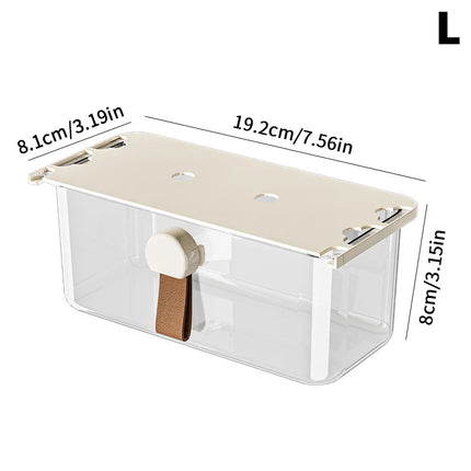 1/2Pc Drawer Style Storage Box Under The Mirror Cabinet Transparent Bathroom Kitchen Office Sundries Case Pull-Out Storage Shelf