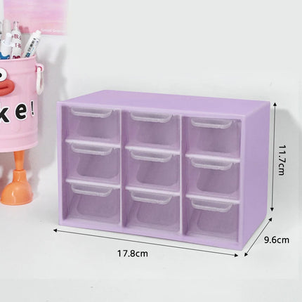 Multifunctional Transparent Six Grid Drawer Storage Box Multi-layer Desktop Storage Box Large Capacity Dustproof Organizing Box