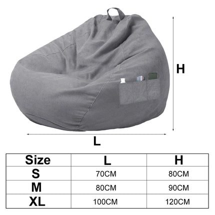 Sofa Cover Large Bean Bag Couch Soft Fluffy Breathable Adult Child Tatami