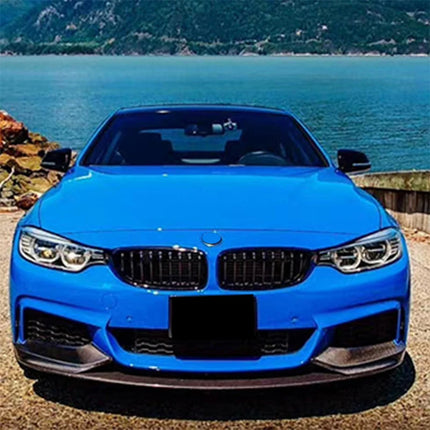 For BMW 4 Series F32 F33 F36 420i 430i 420d M440i 2014-2020 4Pcs Front Bumper Lip ABS Glossy Black Or Carbon Fiber Look Spoiler