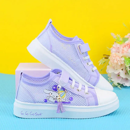 Sanrio hello kitty  spring autumn non-slip net shoes girl casual shoes