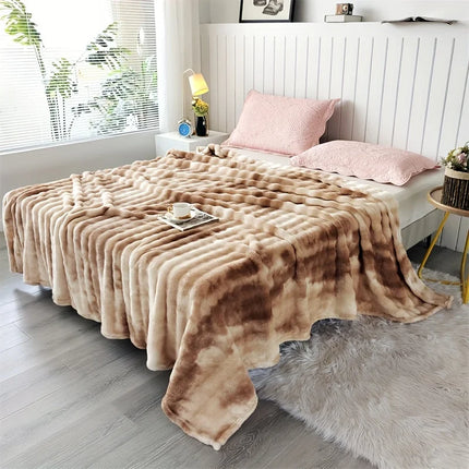 Luxury Thick Plush Faux Rabbit Fur Throw Blanket Ultra-Plush Cozy Soft Decorative Blanket Use for Couch Bed Travel