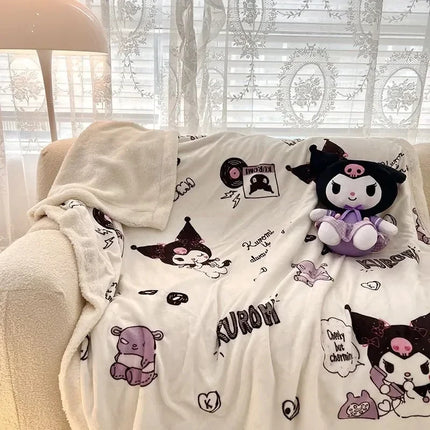 Children Adult Blanket Cartoon Cute Plush Air Conditioning Nap Blanket