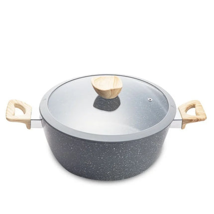 Giyoca Spot Goods Non-stick Pot Set Frying Pan Soup Pot with Lid Aluminium Kitchen Multi-function Set