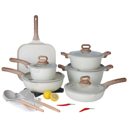 DONNOR Ceramic Cookware Sets Pots and Pans Set Nonstick  Induction Cookware Kitchen Cooking