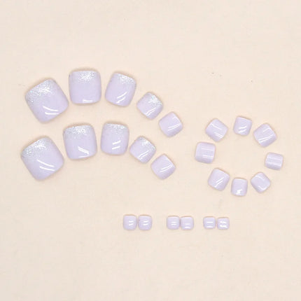 Nails with Natural Shimmer for Women Summer Pedicure Essential Easy Apply