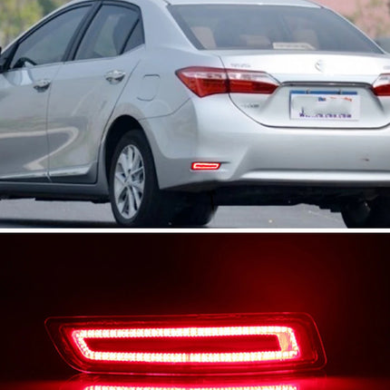 2Pcs LED Rear Bumper Reflector Lamp Driving Warning Light Brake Stop Light Turn Signal Light For Toyota Corolla Altis 2014-2018