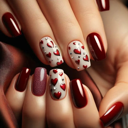 24Pcs Fashion Fake Nails Press on Long Ballet False Nails Art