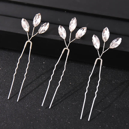 Fashion Crystal Pearl Rhinestone Hairpins Stick Hair Clip For Women Bridal Hair Accessories Party Wedding Hair Clips Jewelry