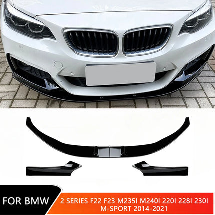 Front Bumper Lip Splitter for BMW 2 Series F22 F23 M235i M240i 220i 228i 230i M-Sport 2014-2021 Car Canard Spoiler Body Kits