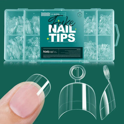NAILPOP Soft Gel Nail Tips 600PCS Pre-Buff Full Cover