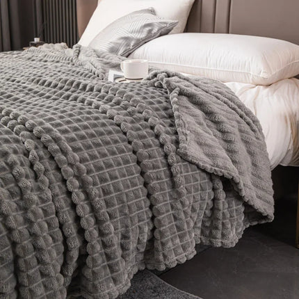 Milk Velvet Bed Blanket, Children, Adults, Warm Winter, Solid Color Durable, Sofa,