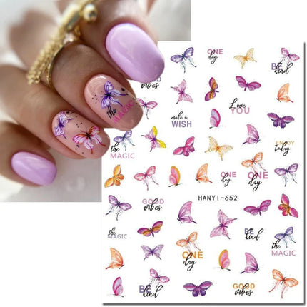 3d Nail Art Decals Elegant White RoyalBlue Roses Flowers