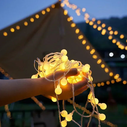 Fairy Lights Garland LED Ball String Lights Waterproof for Christmas