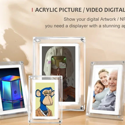 5inch Acrylic Picture Motion Frame Cuttest Gift -4G Memory Volume button/ Speaker Inside / Type C Cable