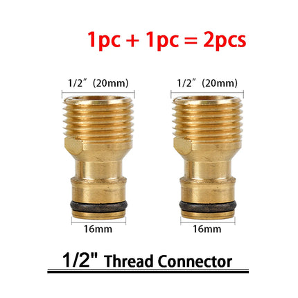 1Sets Garden Hose Quick Connect Water Hose Fitting, 3/4 Inch 1/2 Inch Brass BSP Female