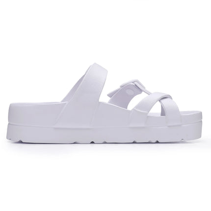 Eyriphy Women's Platform Sandals with Arch Support Thick Soles Adjustable Buckle Ultra Cushion Slippers Outdoor Women Sandals