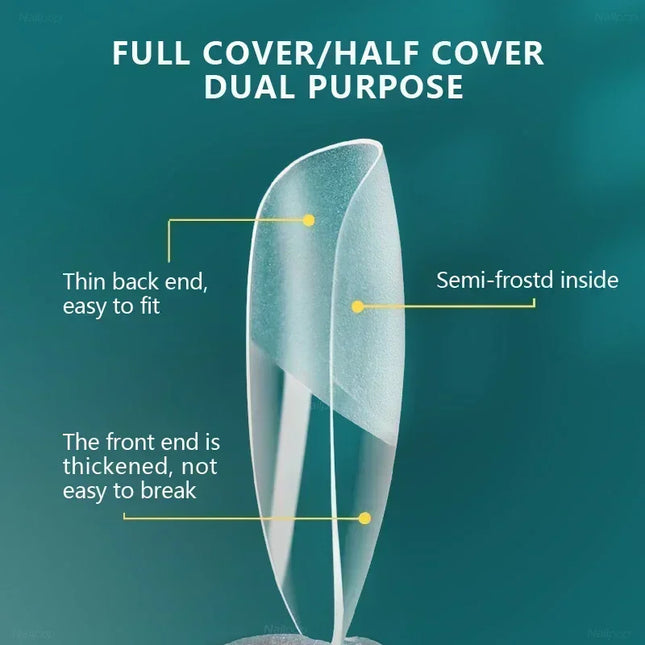 NAILPOP 120pcs Fake Nails Full Cover Press on Nails Coffin Soft Gel American